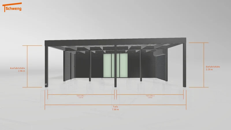 #DE Schweng Flachdachcarport C600 (ID 33pn7g)