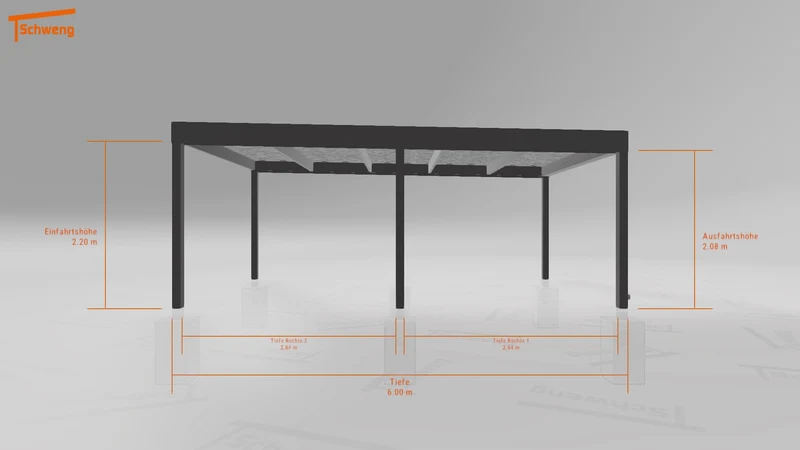 #DE Schweng Flachdachcarport C600 (ID 5m9594) #MTG