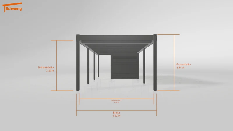 #DE Schweng Flachdachcarport C600+ (ID 5m93b3)