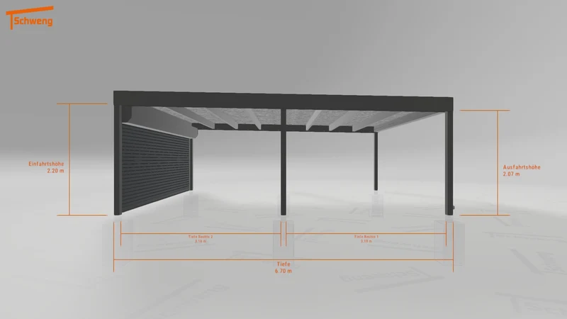 #DE Schweng Flachdachcarport C600+ (ID dvz72y) #MTG