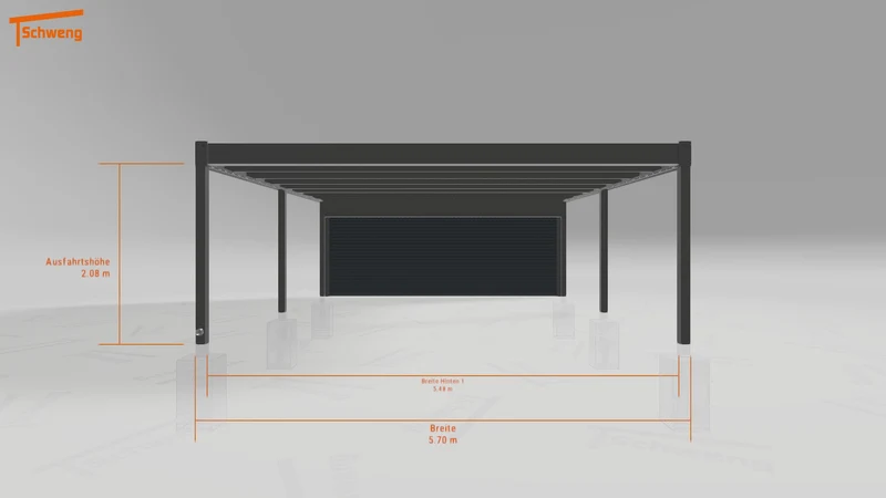 #DE Schweng Flachdachcarport C600+ (ID rjr2mm) #MTG