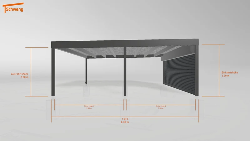 #DE Schweng Flachdachcarport C600+ (ID rjr2mm) #MTG