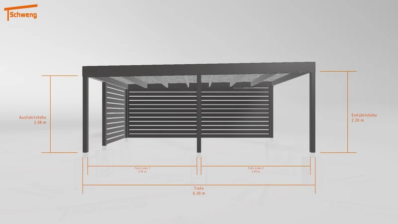 #DE Schweng Flachdachcarport C600 (ID k2rd3g) #MTG