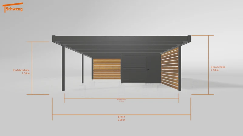 #DE Schweng Flachdachcarport C600+ (ID g7pvzb) #MTG