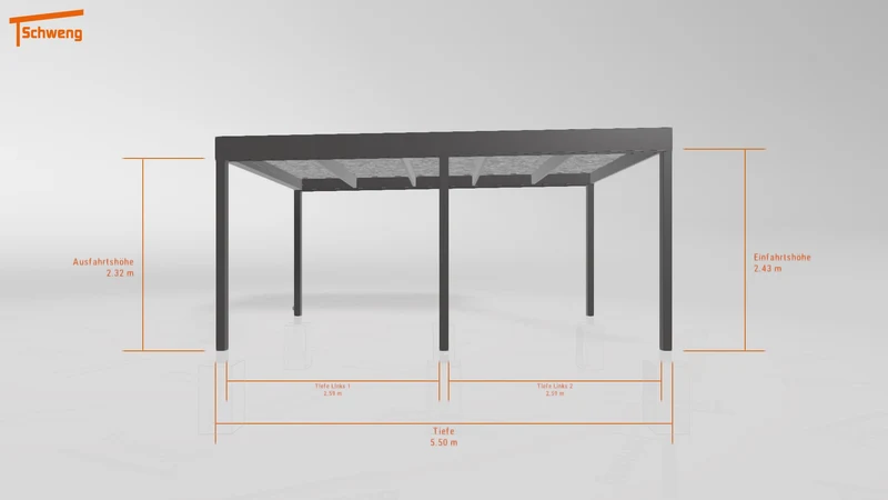 #DE Schweng Flachdachcarport C600 (ID n54g9y) #MTG