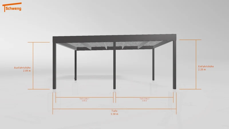 #DE Schweng Flachdachcarport C600 (ID v49vg7) #MTG