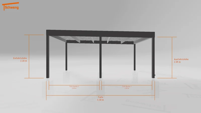#DE Schweng Flachdachcarport C600 (ID v49vg7) #MTG