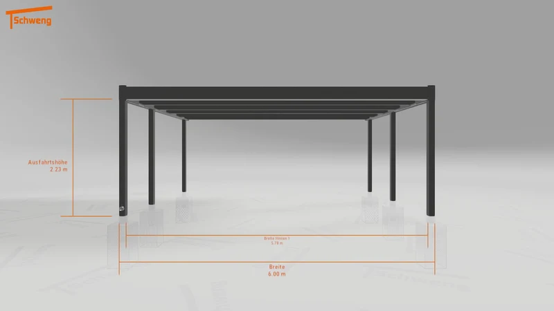 #DE Schweng Flachdachcarport C600+ (ID yg73m3)