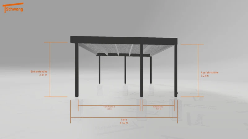 #DE Schweng Flachdachcarport C600+ (ID yg73m3)