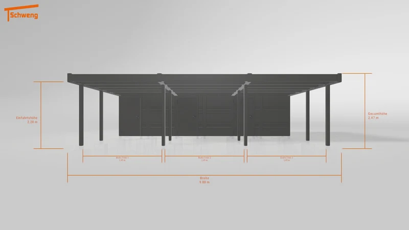 #DE Schweng Flachdachcarport C600+ (ID 2qb3pj) #MTG