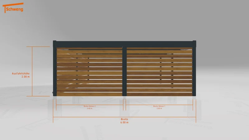 #DE Schweng Flachdachcarport C600+ (ID 2qbvxq) #MTG
