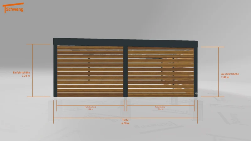 #DE Schweng Flachdachcarport C600+ (ID 2qbvxq) #MTG