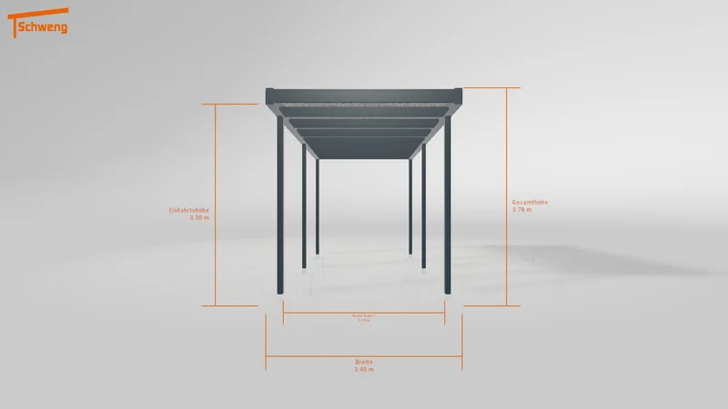 #DE Schweng Flachdachcarport C600 (ID zbx3y4)