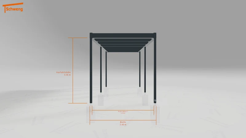 #DE Schweng Flachdachcarport C600 (ID zbx3y4)