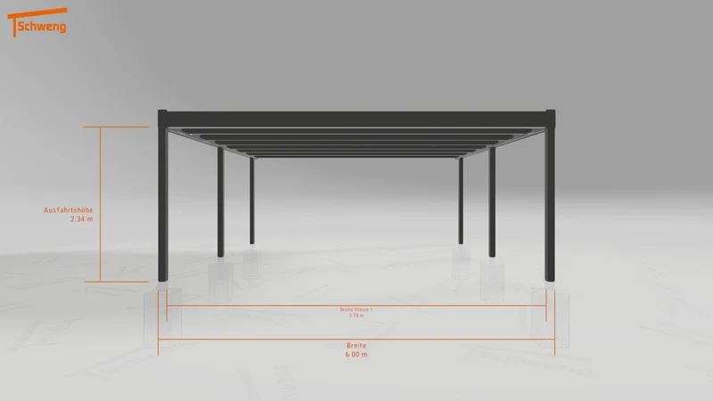 #DE Schweng Flachdachcarport C600+ (ID 775yj5)