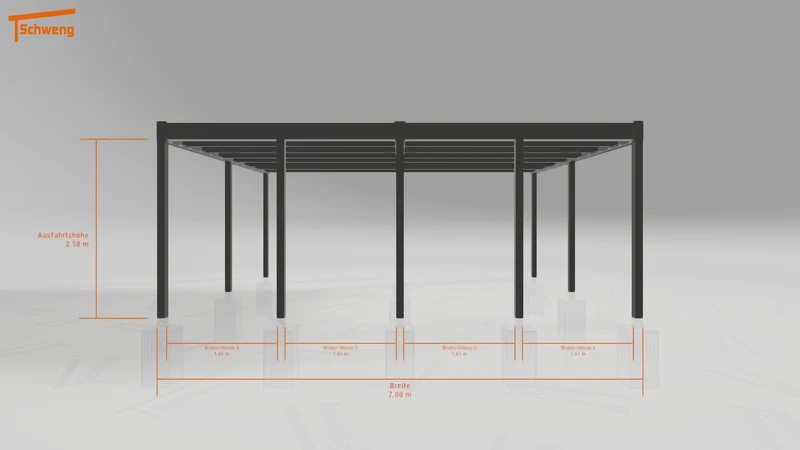 #DE Schweng Flachdachcarport C600+ (ID 7753q8) #MTG