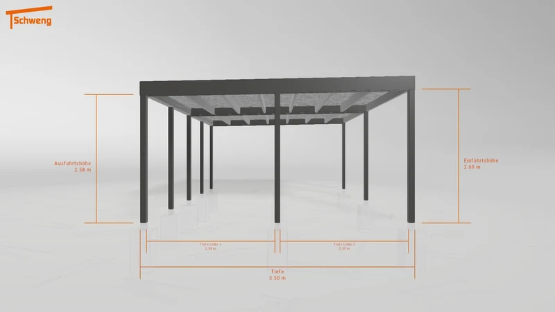 #DE Schweng Flachdachcarport C600+ (ID 7753q8) #MTG