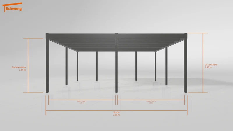#DE Schweng Flachdachcarport C600+ (ID 9wx4ng) #MTG