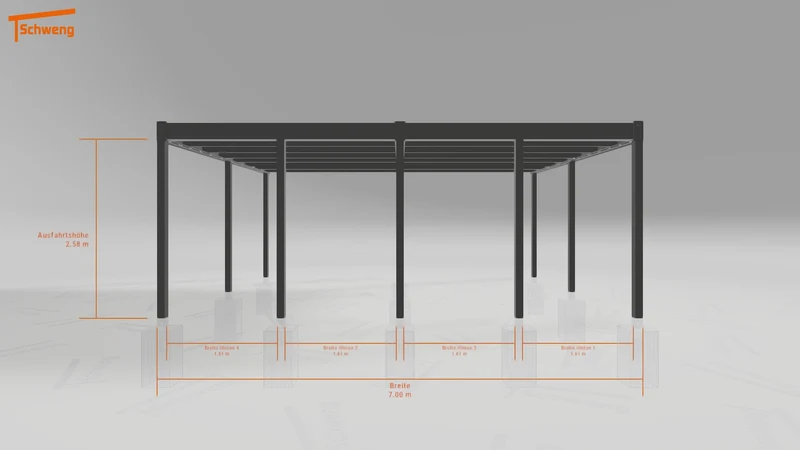 #DE Schweng Flachdachcarport C600+ (ID 9wx4ng) #MTG