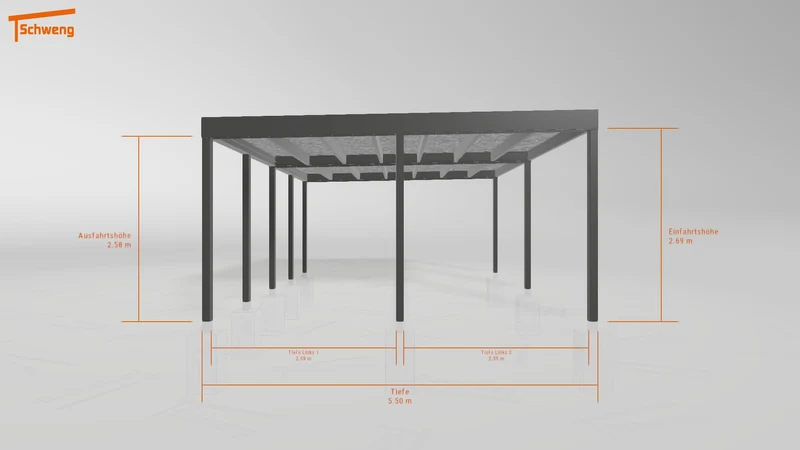 #DE Schweng Flachdachcarport C600+ (ID 9wx4ng) #MTG
