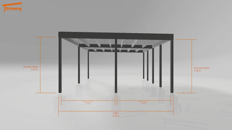 #DE Schweng Flachdachcarport C600+ (ID 9wx4ng) #MTG