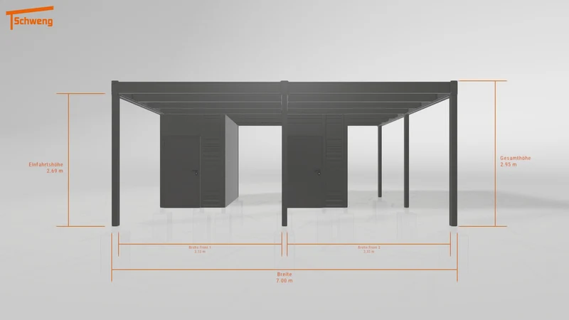 #DE Schweng Flachdachcarport C600+ (ID pbq58y) #MTG