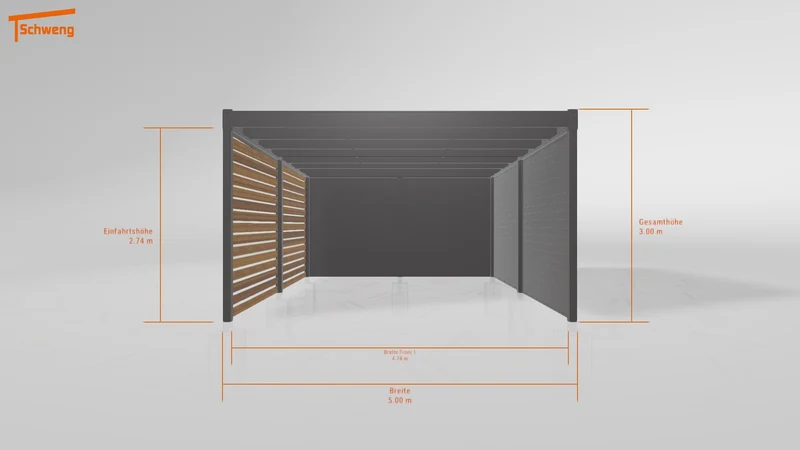 #DE Schweng Flachdachcarport C600 (ID 775d4q) #MTG