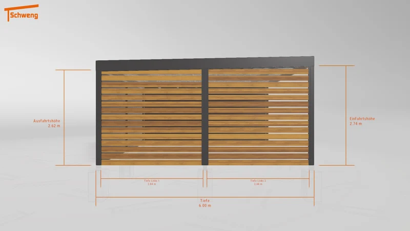 #DE Schweng Flachdachcarport C600 (ID 775d4q) #MTG