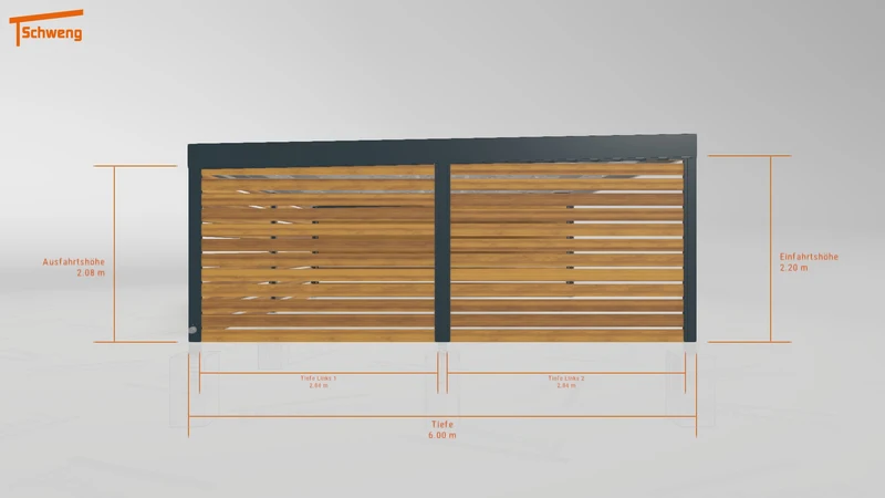 #DE Schweng Flachdachcarport C600+ (ID k2rw95)
