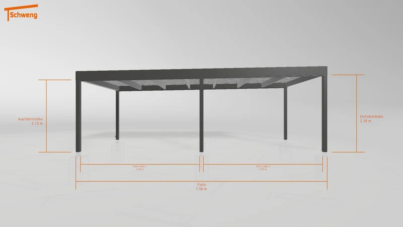 #AT Schweng Flachdachcarport C600 (ID 9wxr98)