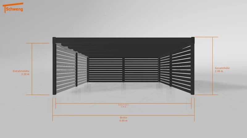 #DE Schweng Flachdachcarport C600+ (ID qd29xk)