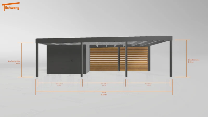 #DE Schweng Flachdachcarport C600+ (ID jjrx8y) #MTG