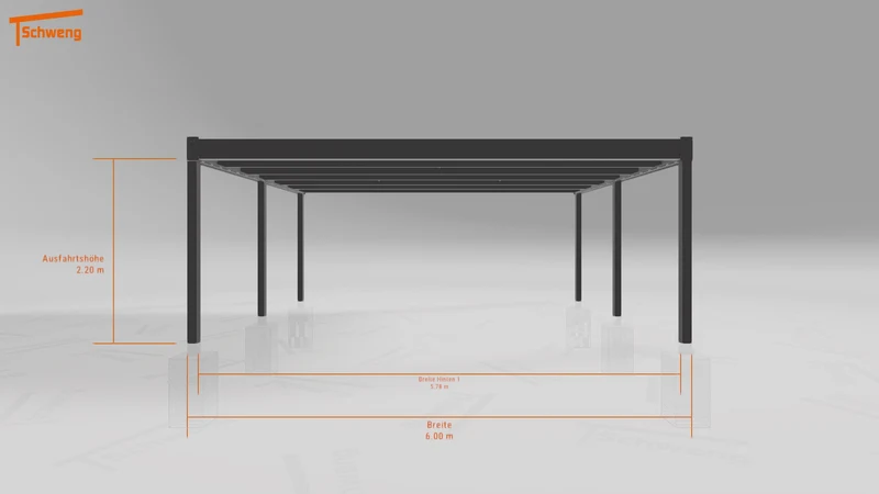 #DE Schweng Flachdachcarport C600+ (ID yg7m8z) #MTG