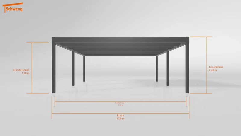 #DE Schweng Flachdachcarport C600 (ID 2qb4jv)