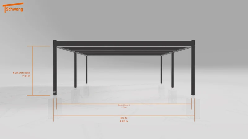 #DE Schweng Flachdachcarport C600 (ID 2qb4jv)