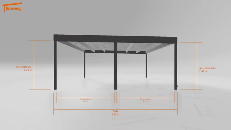 #DE Schweng Flachdachcarport C600 (ID 2qb4jv)