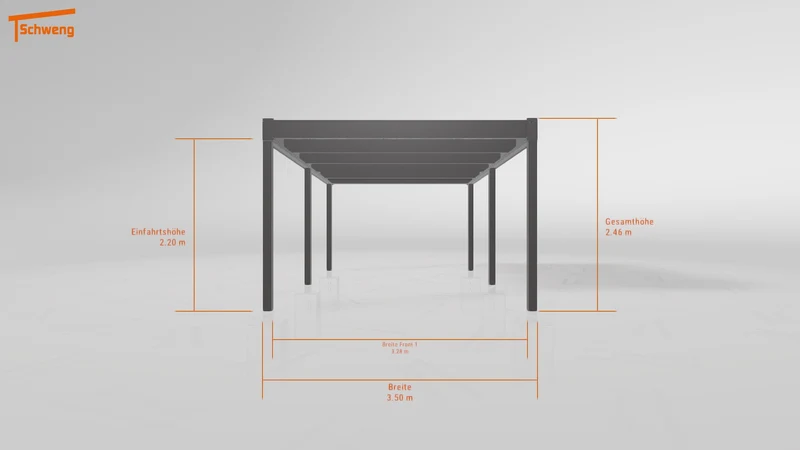 #DE Schweng Flachdachcarport C600 (ID bkjrdm)