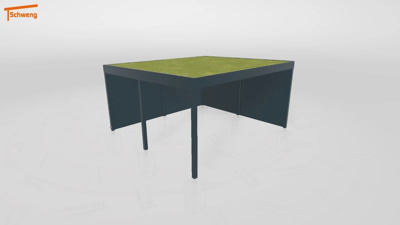 #DE Schweng Flachdachcarport C600+ (ID yg7dxz) #MTG