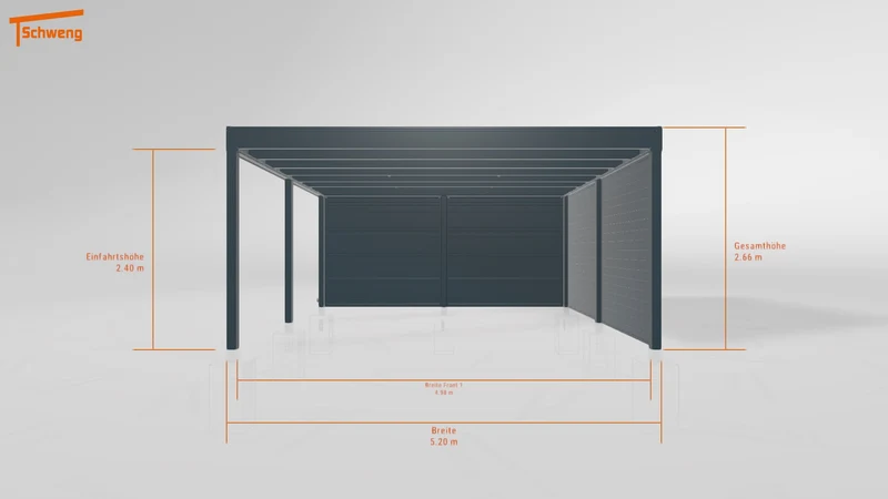 #DE Schweng Flachdachcarport C600+ (ID yg7dxz) #MTG
