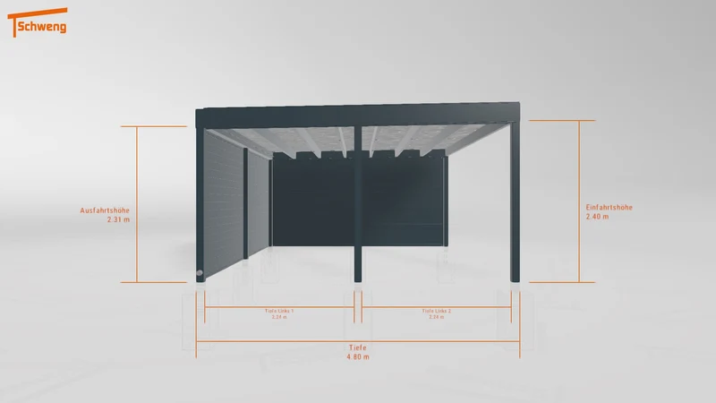#DE Schweng Flachdachcarport C600+ (ID yg7dxz) #MTG