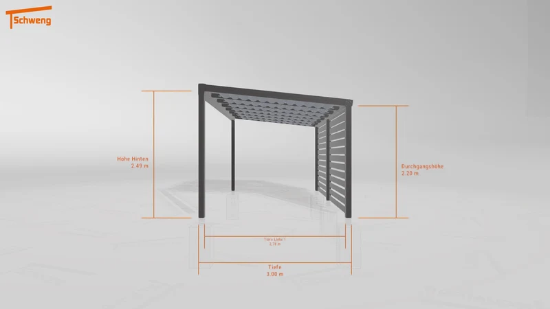 #DE Schweng Terrassenüberdachung S350 (ID 8579zd)