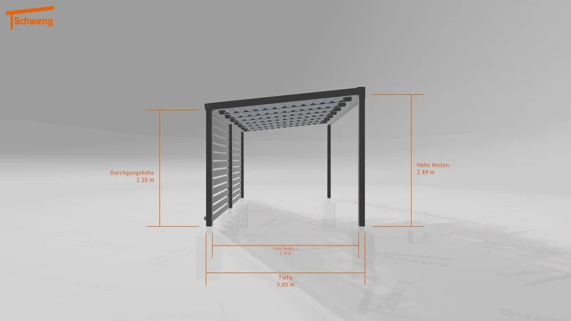 #DE Schweng Terrassenüberdachung S350 (ID 8579zd)