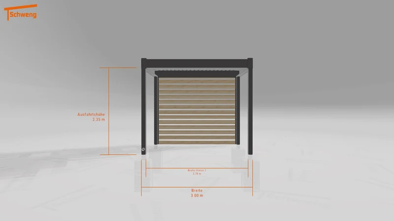 #DE Schweng Flachdachcarport C600 (ID yg7ymr)