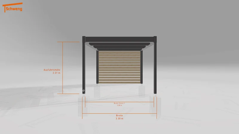 #DE Schweng Flachdachcarport C600 (ID 33p723)