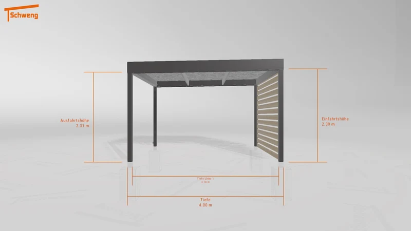 #DE Schweng Flachdachcarport C600 (ID 33p723)