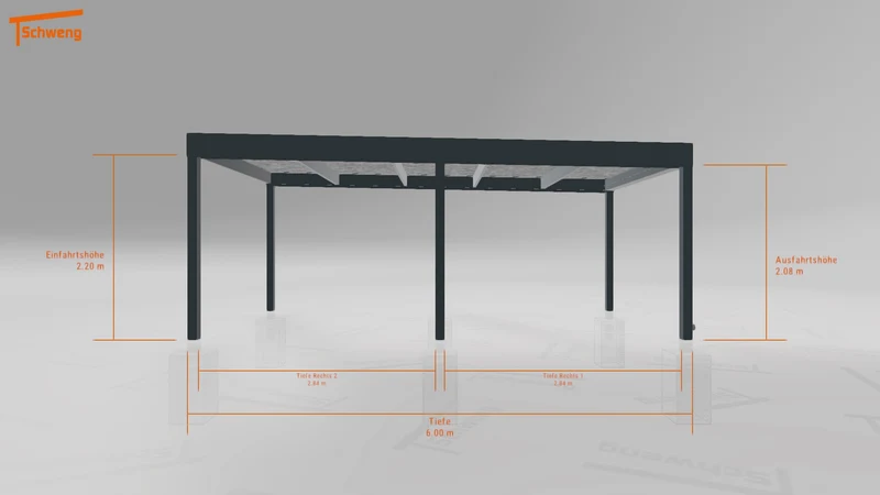 #DE Schweng Flachdachcarport C600 (ID v49vqq) #MTG