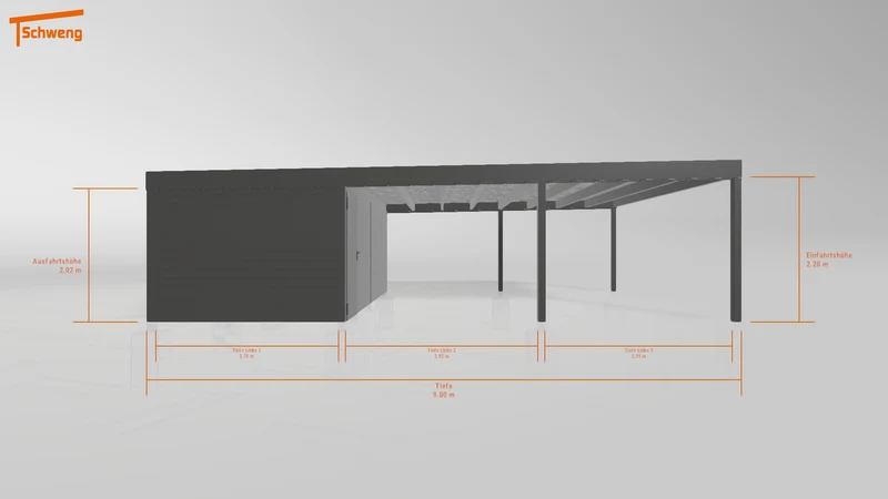 #DE Schweng Flachdachcarport C600+ (ID bkjy2v) #MTG