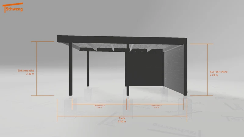 #DE Schweng Flachdachcarport C600 (ID n54wvg) #MTG