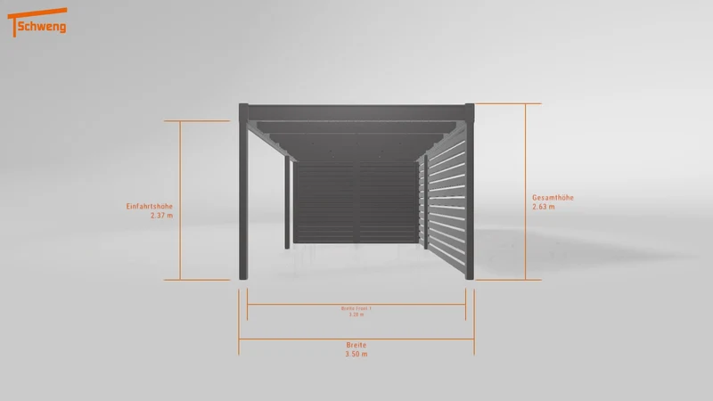 #DE Schweng Flachdachcarport C600 (ID 857zvw) #MTG