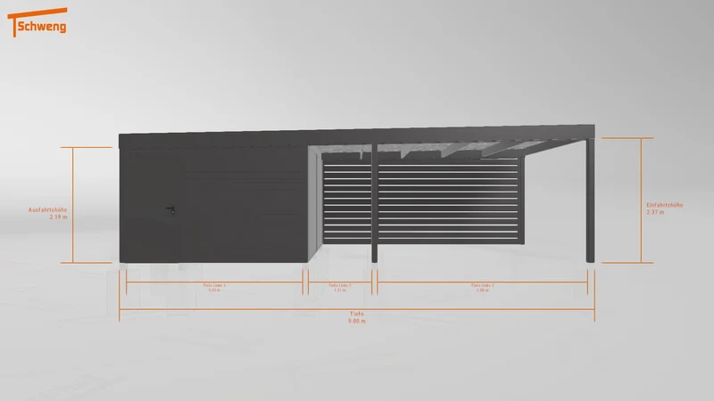 #DE Schweng Flachdachcarport C600 (ID 857zvw) #MTG